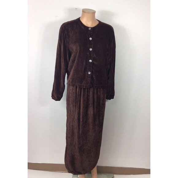 Cut Loose Velvet Skirt Suit Womens Medium - Picture 1 of 10
